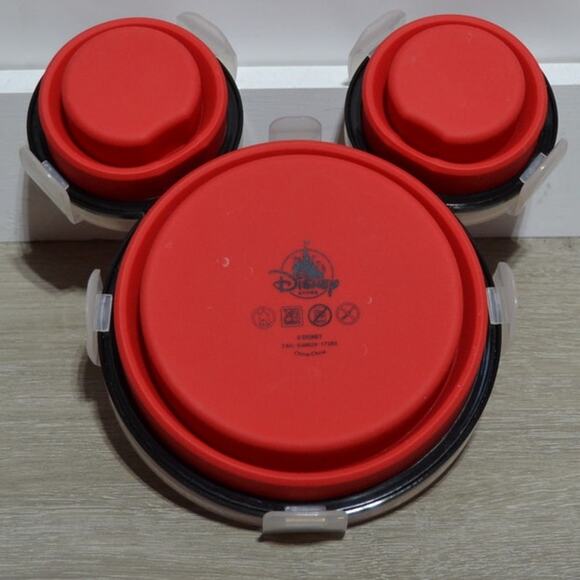 Disney Mickey Mouse Collapsable 3 Compartment Snack Container - Picture 2 of 7